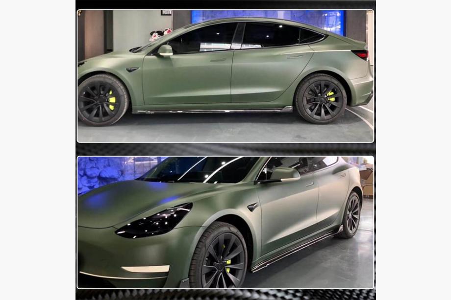 Tesla Model 3 2017- Capace Praguri V2 (2017-2023, Carbon) Foto 6