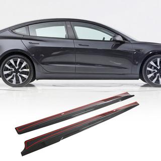 Protectii Praguri V1 (2017-2023, Carbon) Tesla Model 3 2017- foto 1