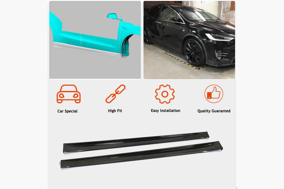 Tesla Model X 2015- Capace praguri carbon V3 (2016-2020) Foto 2