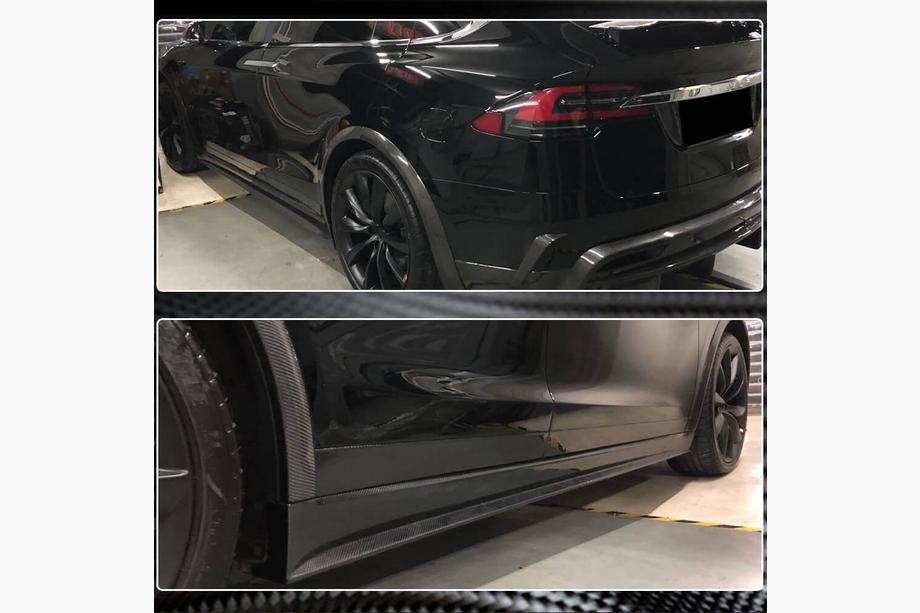 Tesla Model X 2015- Capace praguri carbon V3 (2016-2020) Foto 5
