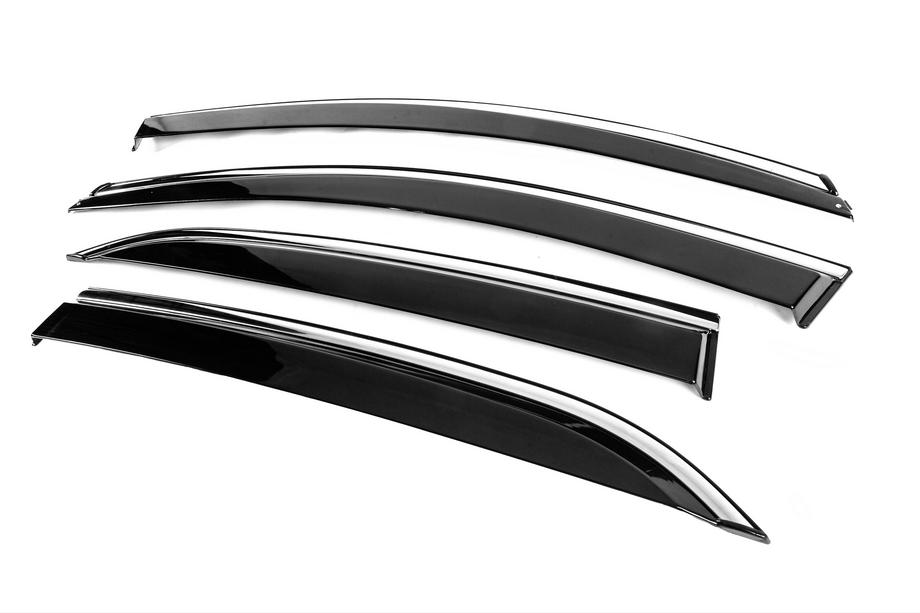 Chevrolet Equinox 2018-2025 Deflectoare geamuri cu ornament cromat Niken Luxury (4 buc) Foto 2