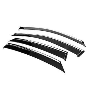 Deflectoare geamuri cu ornament cromat Niken Luxury (4 buc) foto 2