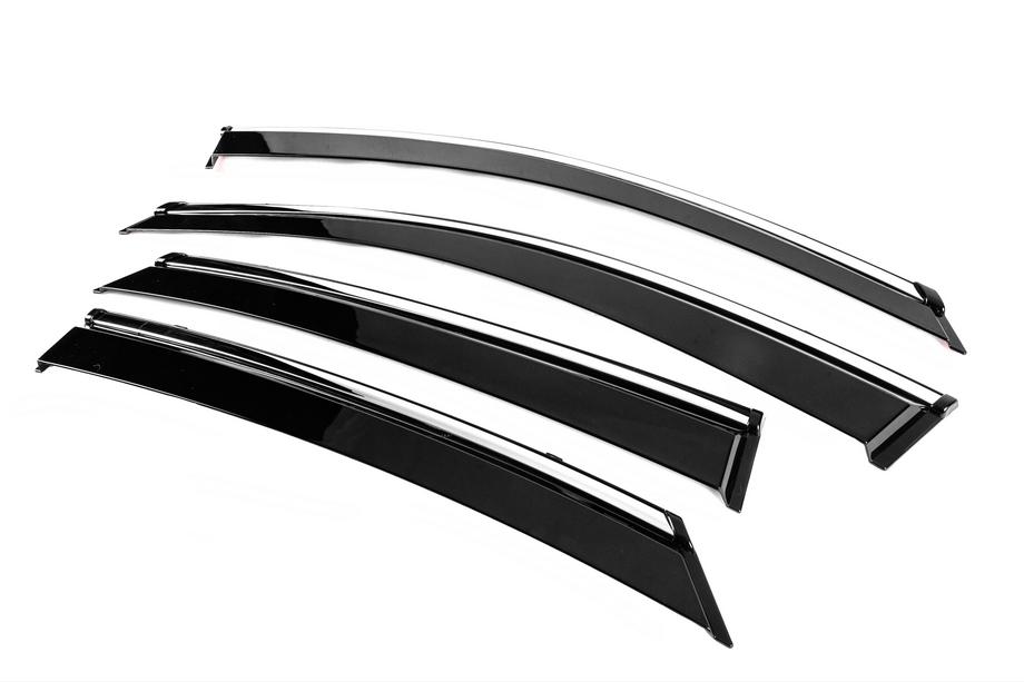 Hyundai Sonata DN8 2020- Deflectoare geamuri cu ornament cromat Niken Luxury (4 buc) Foto 2
