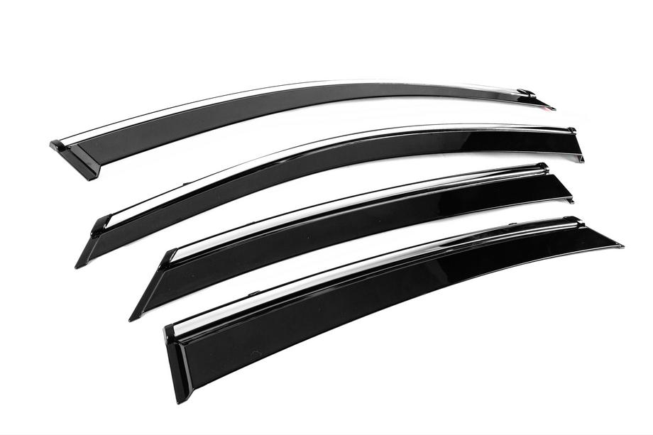 Hyundai Sonata DN8 2020- Deflectoare geamuri cu ornament cromat Niken Luxury (4 buc) Foto 3