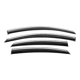 Deflectoare geamuri cu ornament cromat Niken Luxury (4 buc) Hyundai Sonata LF 2014-2019 foto 1