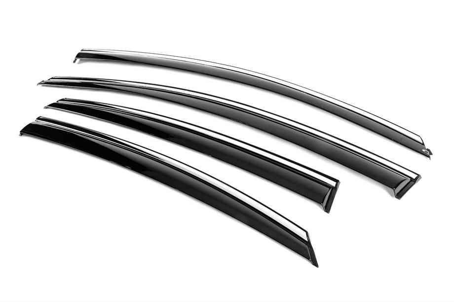 Hyundai Sonata LF 2014-2019 Deflectoare geamuri cu ornament cromat Niken Luxury (4 buc) Foto 2