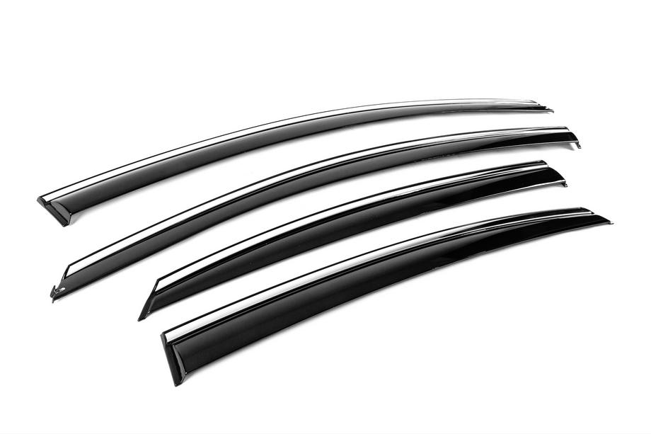 Hyundai Sonata LF 2014-2019 Deflectoare geamuri cu ornament cromat Niken Luxury (4 buc) Foto 3