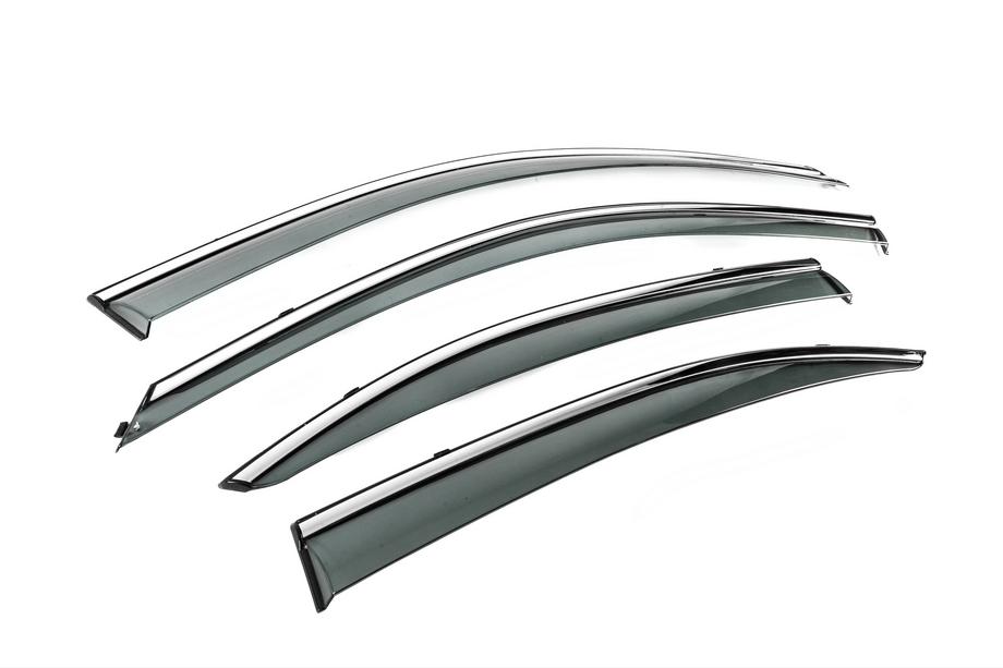 Hyundai Elantra (XD) 2000-2011 Deflectoare geamuri cu ornament cromat Niken Luxury (4 buc) Foto 3