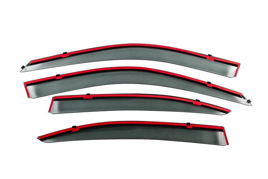 Hyundai Elantra (XD) 2000-2011 Deflectoare geamuri cu ornament cromat Niken Luxury (4 buc) Foto 4