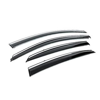 Deflectoare geamuri cu ornament cromat Niken Luxury (4 buc) foto 3