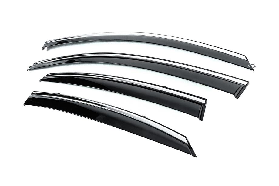 Hyundai Accent 2017-2023 Deflectoare geamuri cu ornament cromat Niken Luxury (4 buc) Foto 2