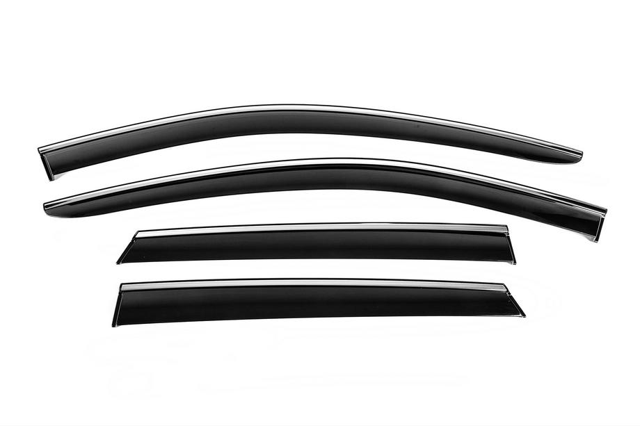 Kia Niro 2016–2021 Deflectoare geamuri cu ornament cromat Niken Luxury (2016-2021, 4 buc) Foto 1