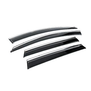 Deflectoare geamuri cu ornament cromat Niken Luxury (4 buc) foto 3