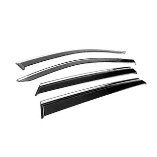 Deflectoare geamuri cu ornament cromat Niken Luxury (4 buc) foto 3