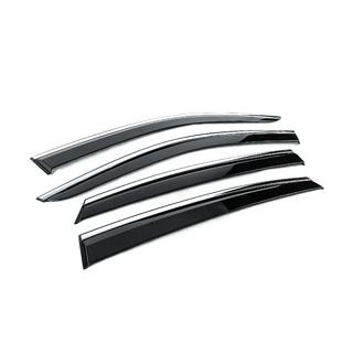 Deflectoare geamuri cu ornament cromat Niken Luxury (4 buc) foto 3