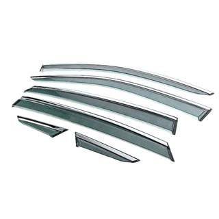 Deflectoare geamuri cu ornament cromat Niken Luxury (6 buc) foto 2