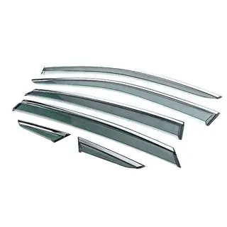 Deflectoare geamuri cu ornament cromat Niken Luxury (6 buc) foto 2
