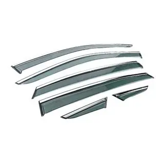 Deflectoare geamuri cu ornament cromat Niken Luxury (6 buc) foto 3