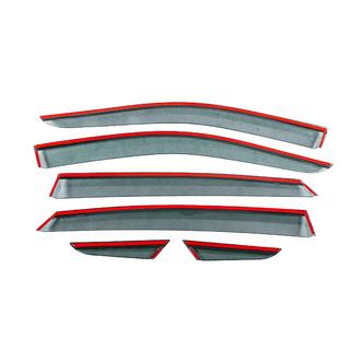 Deflectoare geamuri cu ornament cromat Niken Luxury (6 buc) foto 4