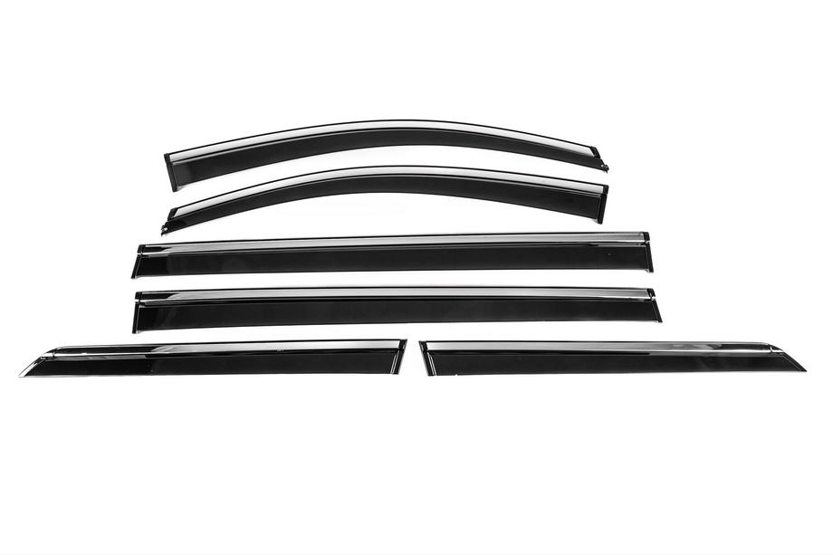 Toyota Sienna 2010-2020 Deflectoare geamuri cu ornament cromat Niken Luxury (6 buc) Foto 1