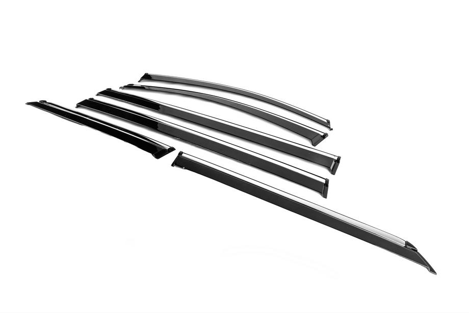 Toyota Sienna 2010-2020 Deflectoare geamuri cu ornament cromat Niken Luxury (6 buc) Foto 2