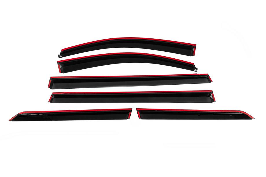 Toyota Sienna 2010-2020 Deflectoare geamuri cu ornament cromat Niken Luxury (6 buc) Foto 4