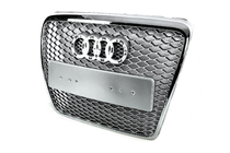 Audi A6 C6 2004-2011 Grila Fata RS-Style (Gri cu Crom) foto 7