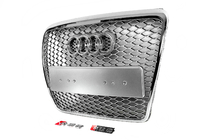 Audi A6 C6 2004-2011 Grila Fata RS-Style (Gri cu Crom) foto 3