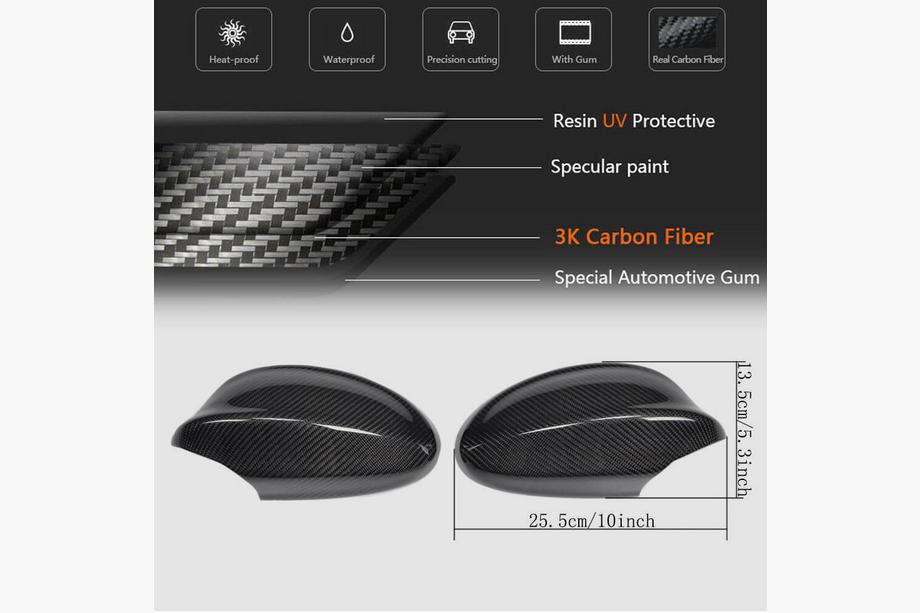 BMW 3 Series E90/E91 2005-2011 Capace Oglinzi Carbon V3 (2005-2008) Foto 5