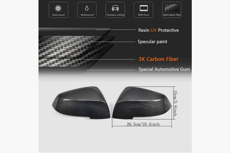 BMW 3 Series F30/F31 2012-2019 Capace Oglinzi (Carbon) Foto 5
