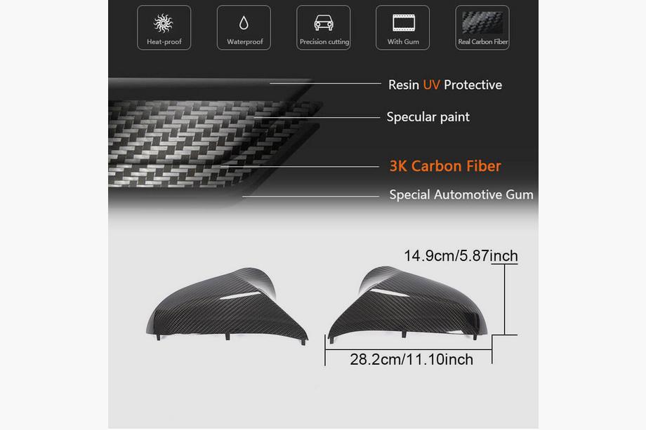 BMW 3 Series F30/F31 2012-2019 Capace Oglinzi V1 (pentru F80, Carbon) Foto 6