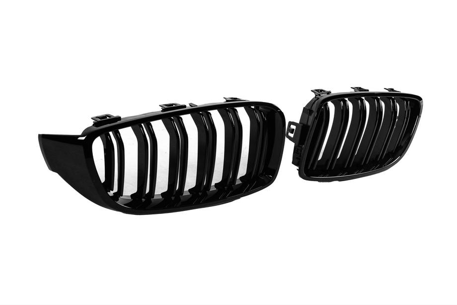 BMW 3 Series F30/F31 2012-2019 Grile M-Look (pentru F80 M3, Negru Lucios) Foto 4