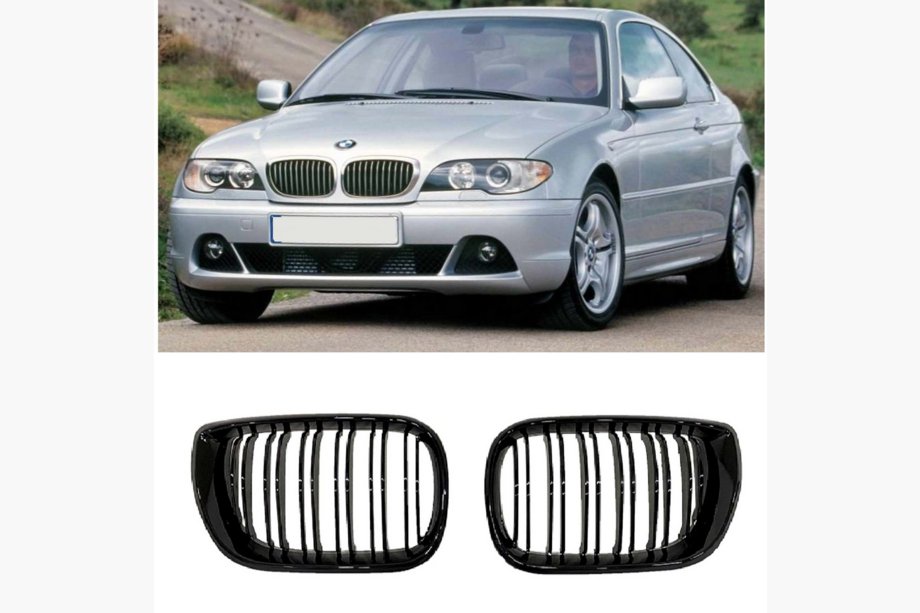 BMW 3 Series E46 1998-2006 Rinichi M-Look DPT (pentru Coupe 2003-2006, Negru Lucios) Foto 3