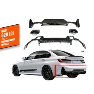 Difuzor spate cu tipsuri DPT (2022+, M-Performance) BMW 3 Series G20/G21 2018- foto 1