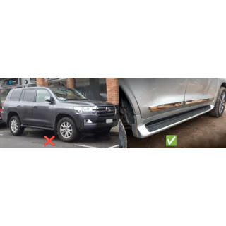 Aparatori noroi fata (2 buc, pentru praguri iluminate) Toyota Land Cruiser 200 2007-2021 foto 2