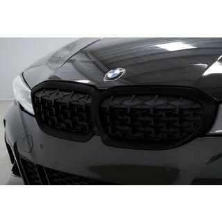 Grile rinichi Diamond Black (2018-2022, rama neagra) BMW 3 Series G20/G21 2018- foto 2