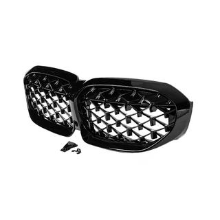 Grile rinichi Diamond Black (2018-2022, rama neagra) BMW 3 Series G20/G21 2018- foto 4