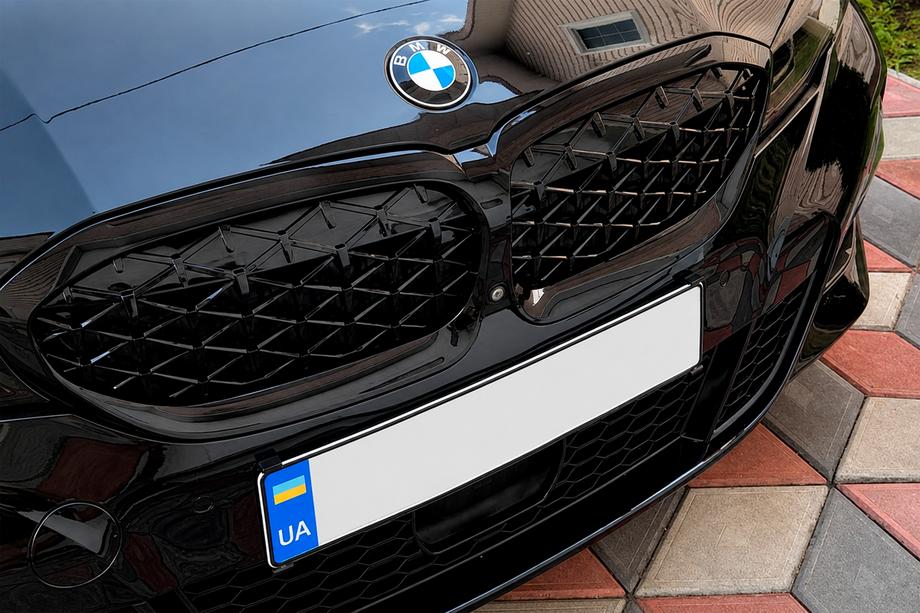 BMW 3 Series G20/G21 2018- Grile rinichi Diamond Black (2018-2022, rama neagra) Foto 1