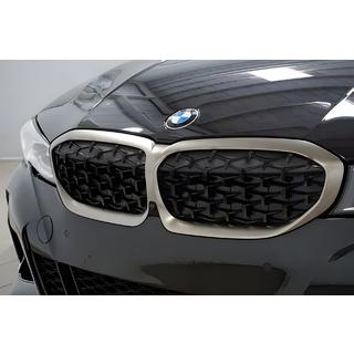 Grile rinichi Diamond Black (2018-2022, rama crom) BMW 3 Series G20/G21 2018- foto 1