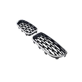 Grile rinichi Diamond Black cu rama cromata BMW 5 Series F10/F11 2010–2016 foto 4