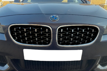 BMW 5 Series F10/F11 2010–2016 Grile rinichi Diamond Silver (rama crom) foto 1