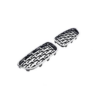 Grile rinichi Diamond Silver (rama crom) BMW 5 Series F10/F11 2010–2016 foto 3