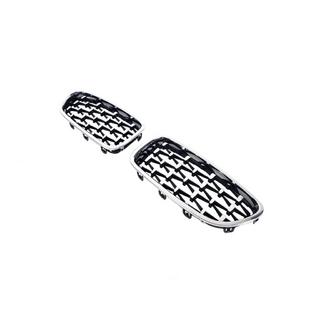Grile rinichi Diamond Silver (rama crom) BMW 5 Series F10/F11 2010–2016 foto 4