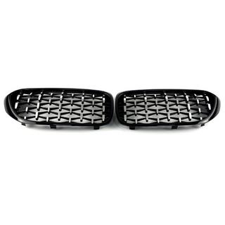 Grile Diamond Silver V1 (2017-2020, rama neagra) BMW Seria 5 G30/G31 2017–2023 foto 4