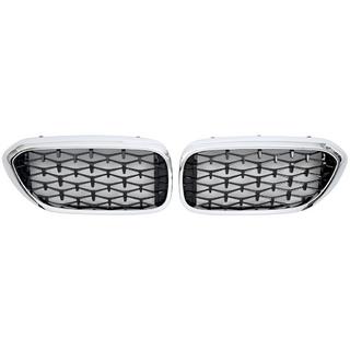 Grile renale Diamond Black V1 (2017-2020, rama cromata) BMW Seria 5 G30/G31 2017–2023 foto 2