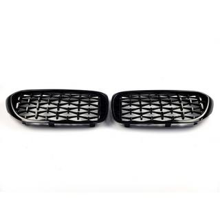 Grile rinichi Diamond Black V1 (2017-2020, rama neagra) BMW Seria 5 G30/G31 2017–2023 foto 4