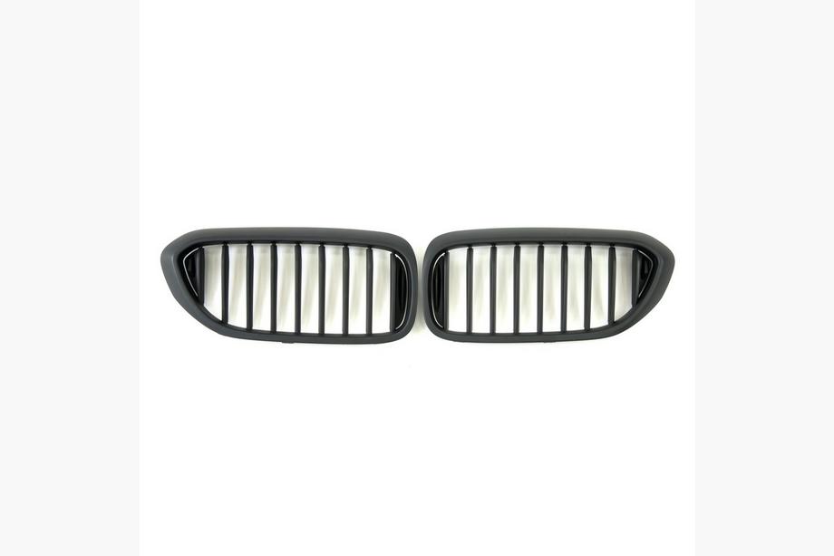 BMW Seria 5 G30/G31 2017–2023 Grila Rinichi 1 Bara (2017-2020, Negru Mat) Foto 2