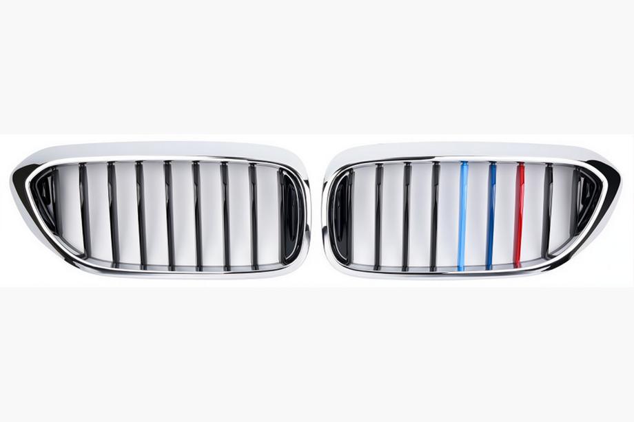 BMW Seria 5 G30/G31 2017–2023 Grile rinichi 1 Bar (2017-2020, M-Color cu rama crom) Foto 2