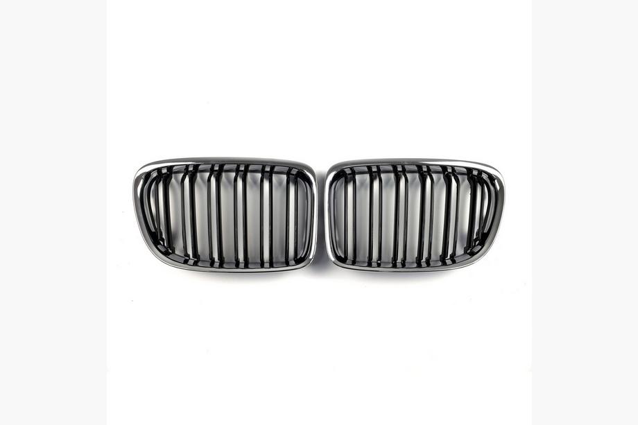 BMW X1 E84 2009-2015 Rinichi M-Look (Negru Lucios cu Rama Cromata) Foto 2