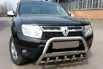 Dacia Duster 2008-2018 Bullbar cu inscriptie WT004 (inox) foto 5
